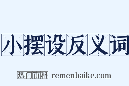 小摆设反义词是什么意思的图片